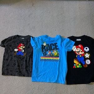 3 Boys Mario Shirts Size Medium